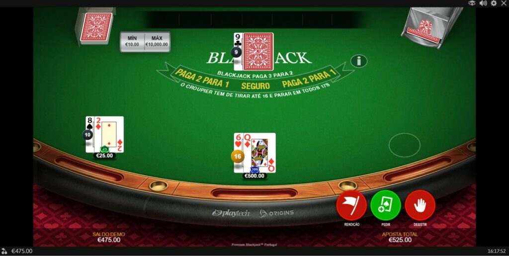 Blackjack, Placard