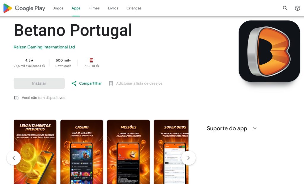 Betano Portugal em Google Play