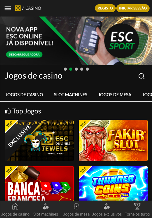 Secção de casino